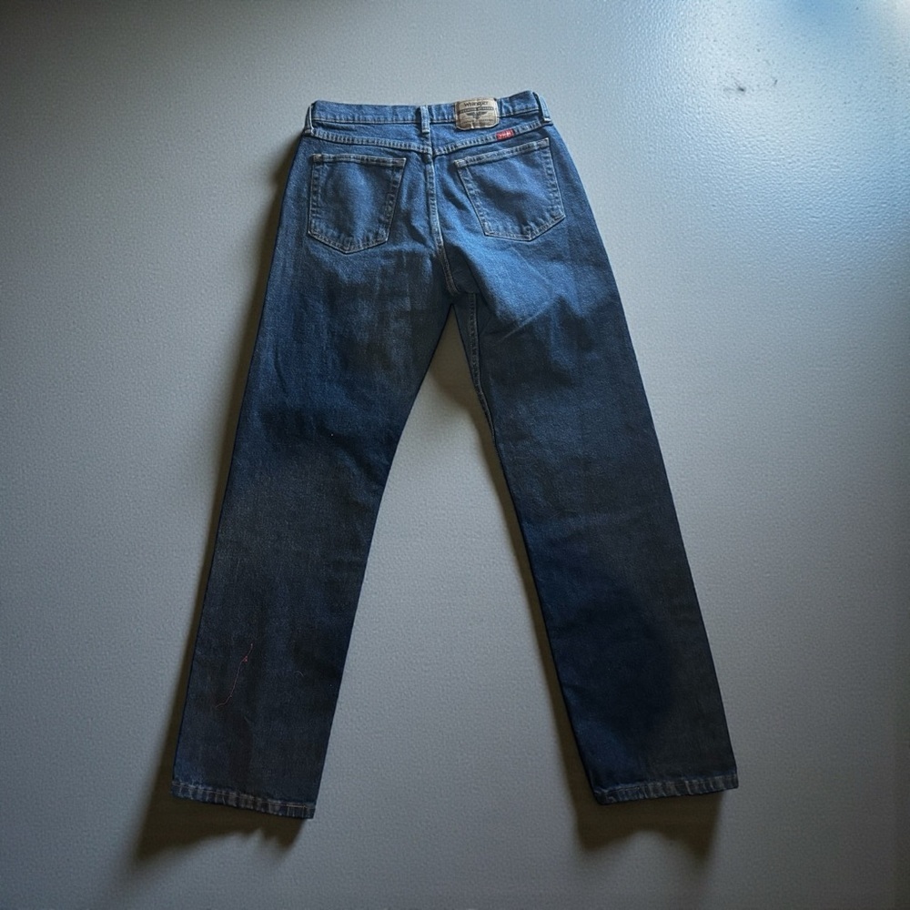 Wrangler Men’s 32x32 Classic Straight Fit Blue Jeans 👖 Everyday Comfort Denim - Picture 3 of 4